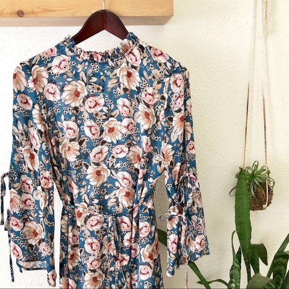 Topshop sheer floral dress - Picture 2 of 8